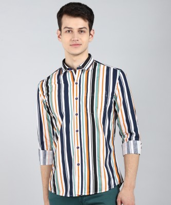 numero-uno-men-checkered-casual-orange-shirt