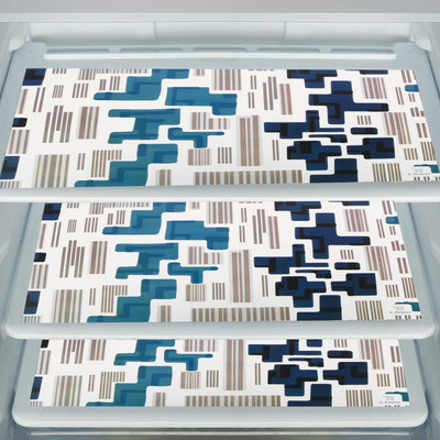 E-Retailer Fridge Mat(Width: 29 cm, Blue, Brown)