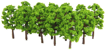 BOLT Artificial Mini Trees for Models Bonsai Wild Artificial Plant  with Pot(5 cm, Green)