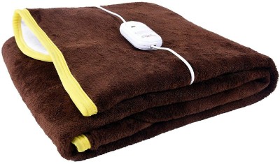 Bhaven Creations Solid Single Electric Blanket for  Heavy Winter(Polyester, Brown)