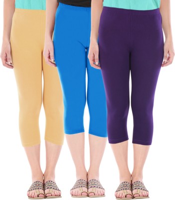 Buy That Trendz Capri Leggings Women Brown, Light Blue, Purple Capri