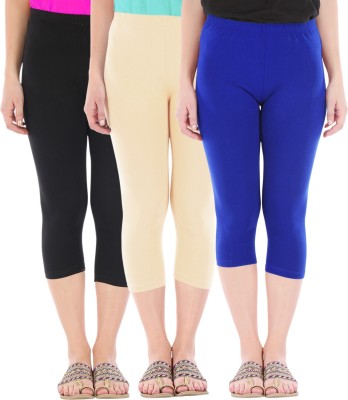 Buy That Trendz Capri Leggings Women Black, Beige, Blue Capri
