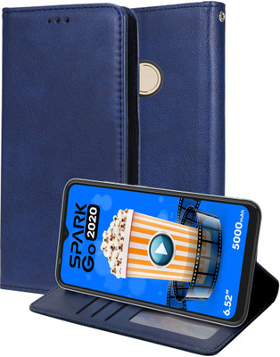 Unistuff Back Cover for Tecno Spark Go 2020(Blue, Dual Protection, Pack of: 1)
