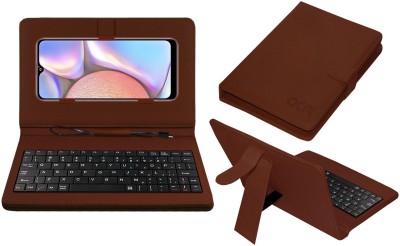 ACM Keyboard Case for Samsung A10S(Brown, Cases with Holder, Pack of: 1)