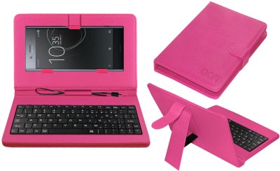 ACM Keyboard Case for Sony Xperia Xz Premium Dual(Pink, Cases with Holder, Pack of: 1)