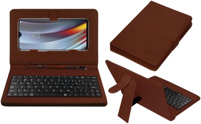 ACM Keyboard Case for Real Me 3 Pro(Brown, Cases with Holder, Pack of: 1)