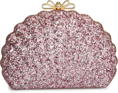 Divastri Party Purple, Silver  Clutch