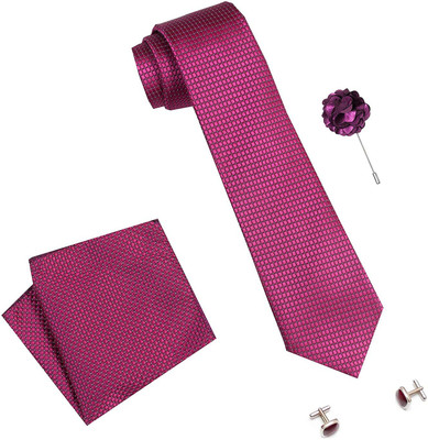 nu-Lite Satin Tie & Cufflink(Purple)