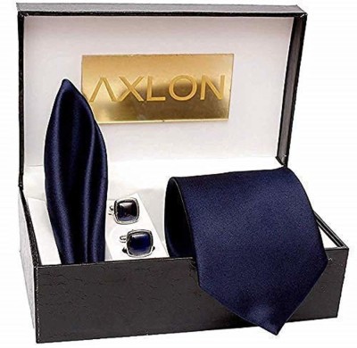 AXLON Satin Tie & Cufflink(Blue)