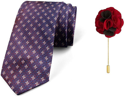 AXLON Satin Tie & Cufflink(Purple)