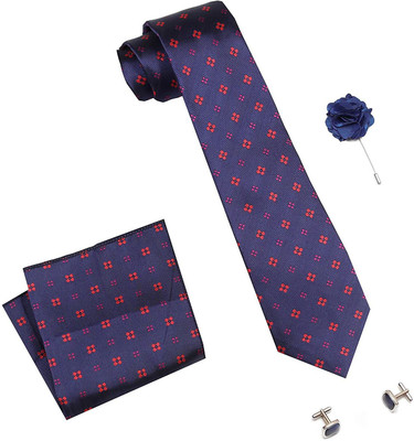 nu-Lite Satin Tie & Cufflink(Blue)