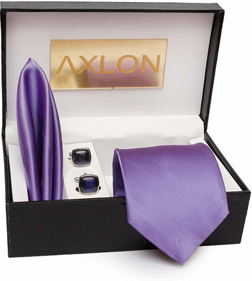 AXLON Satin Tie & Cufflink(Blue)