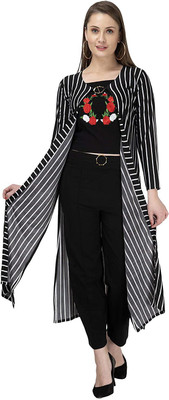 FASHION HUBT Women Kurta Ethnic Jacket Set