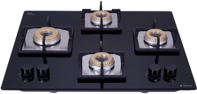 Elica Flexi HCT 460 LOTUS BRASS Glass Automatic Hob(4 Burners)