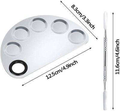 SKINPLUS Stainless Steel Cosmetic Makeup Palette Spatula Mixing Tool