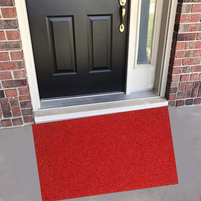 Vihaa Plastic Door Mat(Red, Medium)