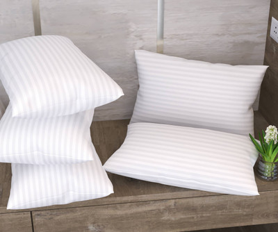 Flipkart SmartBuy Microfibre Stripes Sleeping Pillow Pack of 5(White)