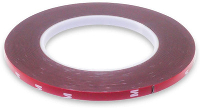 Quickato Tape with 1 mm Thickness, 12 mm 12 mm x 10 m Red Reflective Tape(Pack of 1)