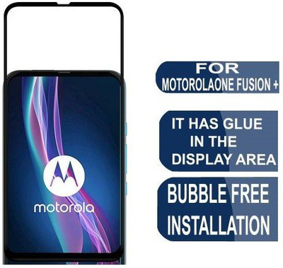HOBBYTRONICS Edge To Edge Tempered Glass for MOTOROLA ONE FUSION PLUS(Pack of 1)
