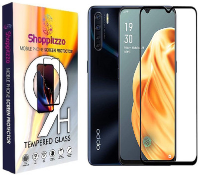 Shoppitzzo Edge To Edge Tempered Glass for SHOPPITZZO Oppo F15, K1, R17, R17 Pro, 11D,9H,Oleophobic Coated,Anti Scratch,with easy installation kit (Colour-Black)(Pack of 1)