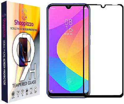 Shoppitzzo Edge To Edge Tempered Glass for Xiaomi Mi A3::Mi CC 9E::11D,9H,Oleophobic Coated,Anti Scratch,with easy installation kit (Colour-Black)(Pack of 1)