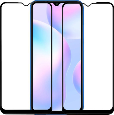 Micvir Edge To Edge Tempered Glass for Mi Redmi 9i, Mi Redmi 9A(Pack of 2)