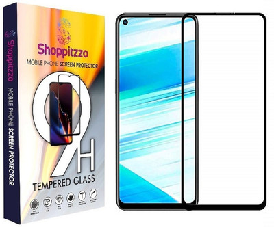 Shoppitzzo Edge To Edge Tempered Glass for RealMe 7/RealMe 7i, 11D,9H,Oleophobic Coated,Anti Scratch,with easy installation kit (Colour-Black)(Pack of 1)