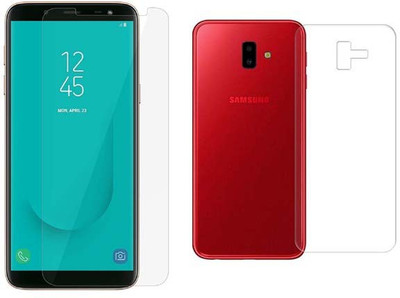 ISHANGEL Front and Back Screen Guard for SAMSUNG GALAXY J6 PLUS, Gorilla Hammer Proof, flexible fiber unbreakable Screen Protector, [Not a Tempered Glass](Pack of 2)