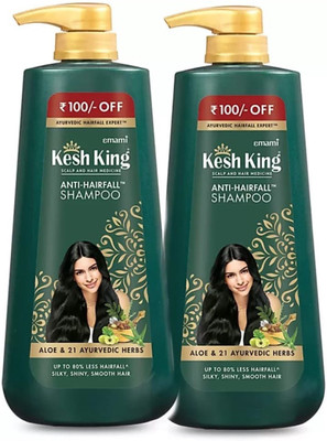 Kesh King Ayurvedic anti hairfall shampoo (Pack of 2 * 600 ML)(1.2 L)