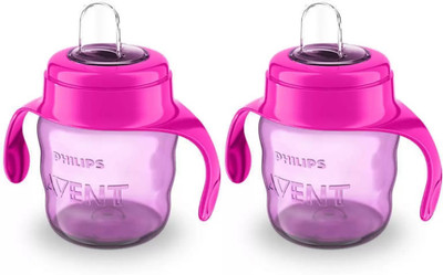 Philips Avent Avent Toddler Spout Cup With Twin Handle Pack of 2 pcs(2 pcs PINK)