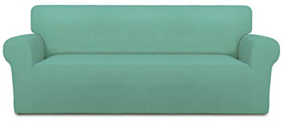 HOUSE OF QUIRK Polyester Plain 3 Seater Sofa Cover(Green Pack of 1)