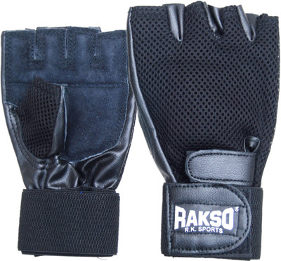 Rakso Gympro Trainer Sports Gym Gloves Gym & Fitness Gloves(Black)