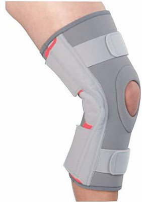 KUDIZE Functional Knee Support Joint Protection Open Patella Hinge Brace (XL) Knee Support(Grey)