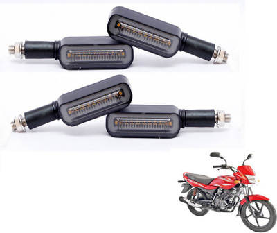MOCKHE Front, Rear LED Indicator Light for Bajaj Platina 100 DTS-i(Yellow, Blue)