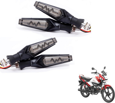 MOCKHE Front, Rear LED Indicator Light for Hero Splender iSMART(Yellow, Red)