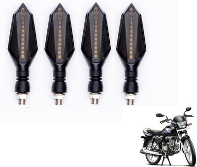 MOCKHE Front, Rear LED Indicator Light for Hero Splendor Pro(Yellow, Blue)