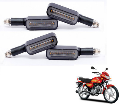 MOCKHE Front, Rear LED Indicator Light for Hero CD deluxe(Yellow, Blue)