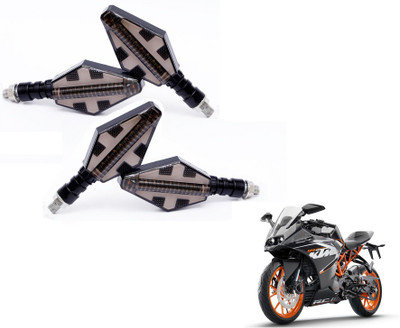 MOCKHE Front, Rear LED Indicator Light for KTM RC 390(Yellow, Blue)
