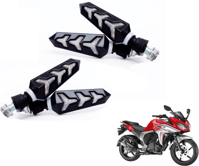 MOCKHE Front, Rear LED Indicator Light for Yamaha Fazer(Yellow, Blue)