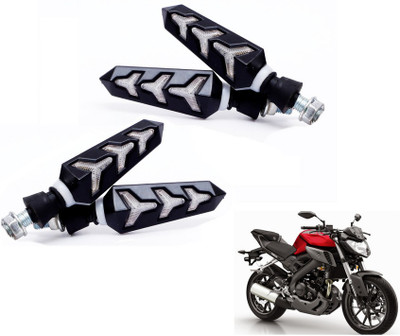 MOCKHE Front, Rear LED Indicator Light for Suzuki Gixxer(Yellow, Blue)