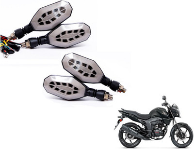 MOCKHE Front, Rear LED Indicator Light for Honda CB Trigger(Yellow, Blue)