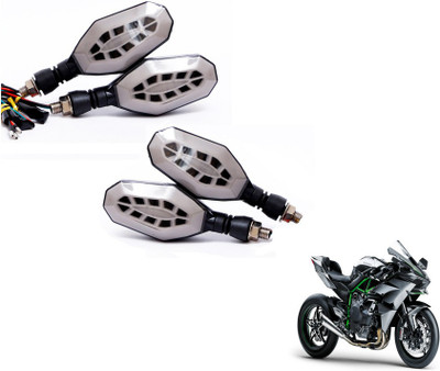 MOCKHE Front, Rear LED Indicator Light for Kawasaki Ninja(Yellow, Blue)