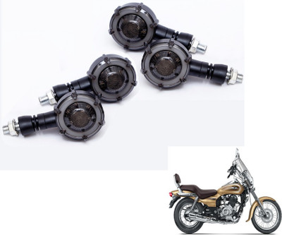 MOCKHE Front, Rear LED Indicator Light for Bajaj Avenger 220(Yellow, Blue)