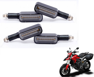 MOCKHE Front, Rear LED Indicator Light for Universal For Bike(Yellow, Blue)