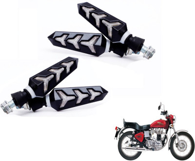MOCKHE Front, Rear LED Indicator Light for Royal Enfield Electra(Yellow, Blue)