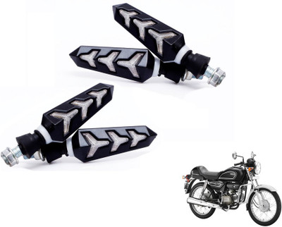 MOCKHE Front, Rear LED Indicator Light for Hero Splendor pro classic(Yellow, Blue)