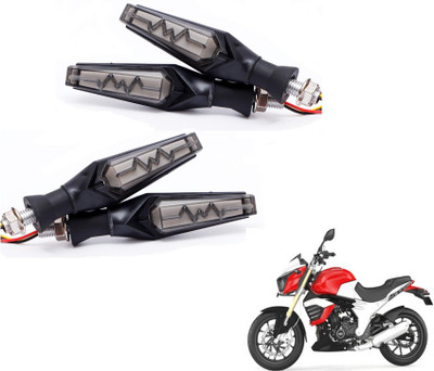 MOCKHE Front, Rear LED Indicator Light for Mahindra Mojo(Yellow, Red)