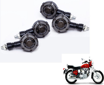 MOCKHE Front, Rear LED Indicator Light for Royal Enfield Electra(Yellow, Blue)