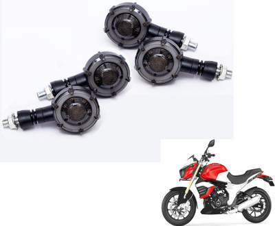 MOCKHE Front, Rear LED Indicator Light for Mahindra Mojo(Yellow, Blue)