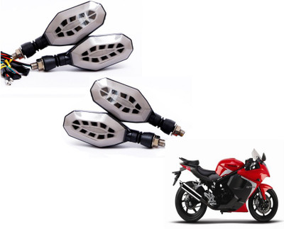 MOCKHE Front, Rear LED Indicator Light for Hyosung GT250R(Yellow, Blue)